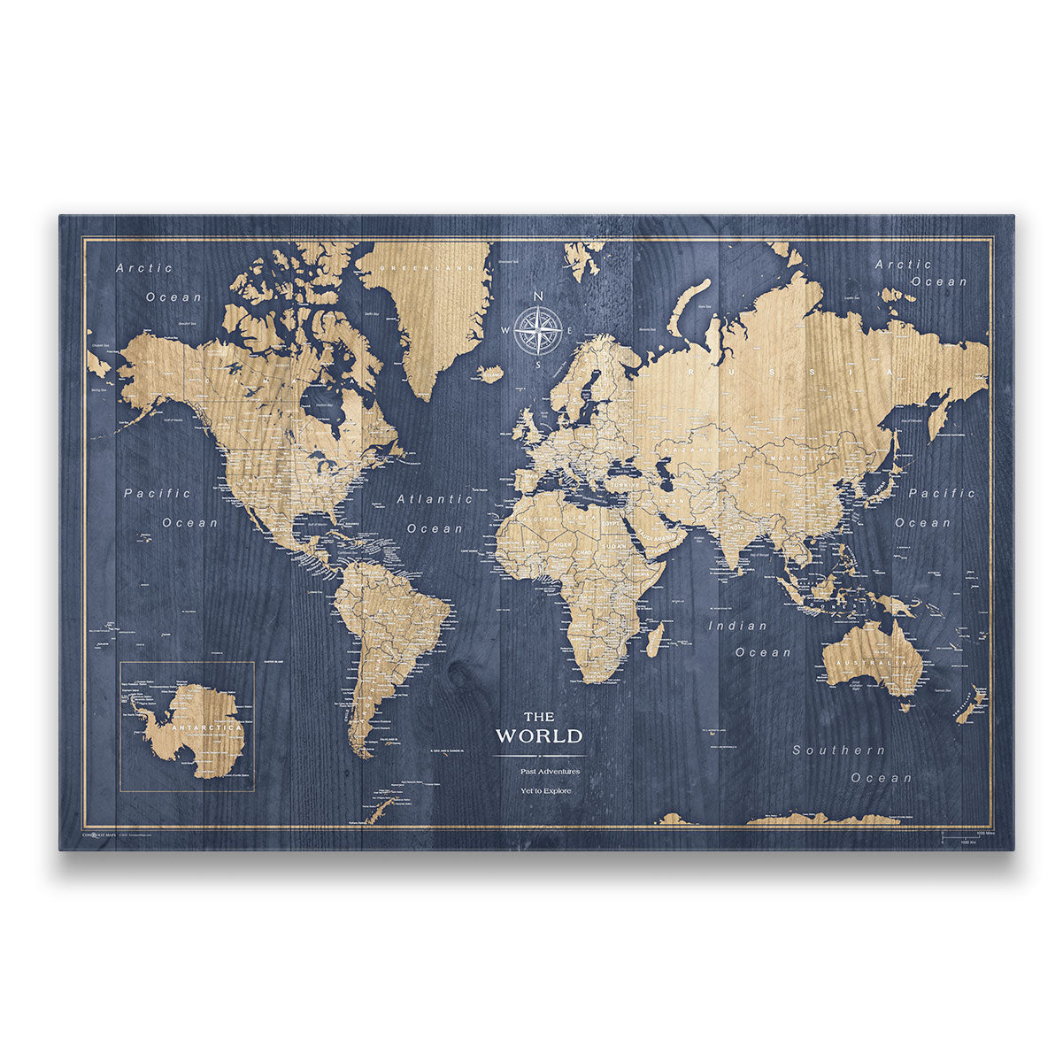 World Map Poster - Deep-Sea Drift