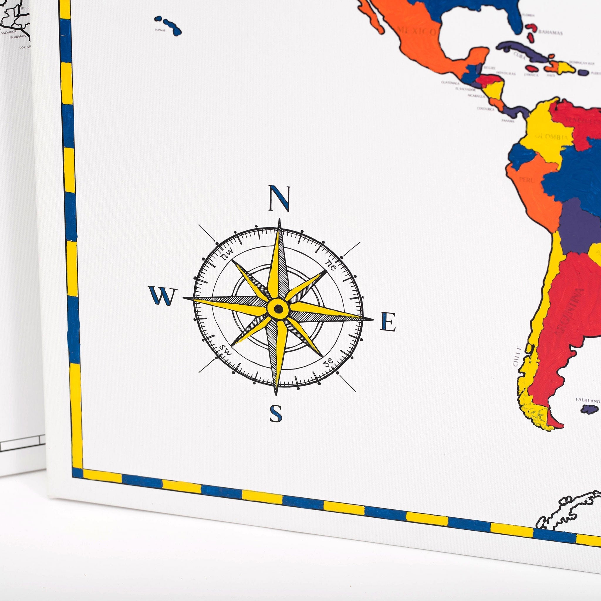 Color Your World! Paintable Push Pin Map CM Pin Board