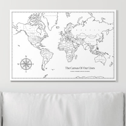 Color Your World! Paintable Push Pin Map CM Pin Board