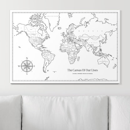 Color Your World! Paintable Push Pin Map CM Pin Board