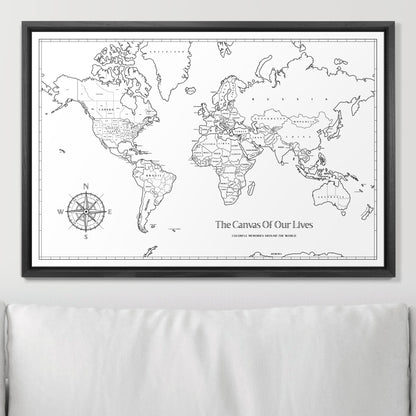 Color Your World! Paintable Push Pin Map CM Pin Board