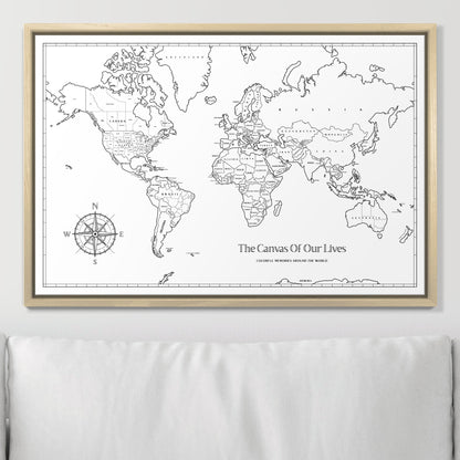 Color Your World! Paintable Push Pin Map CM Pin Board