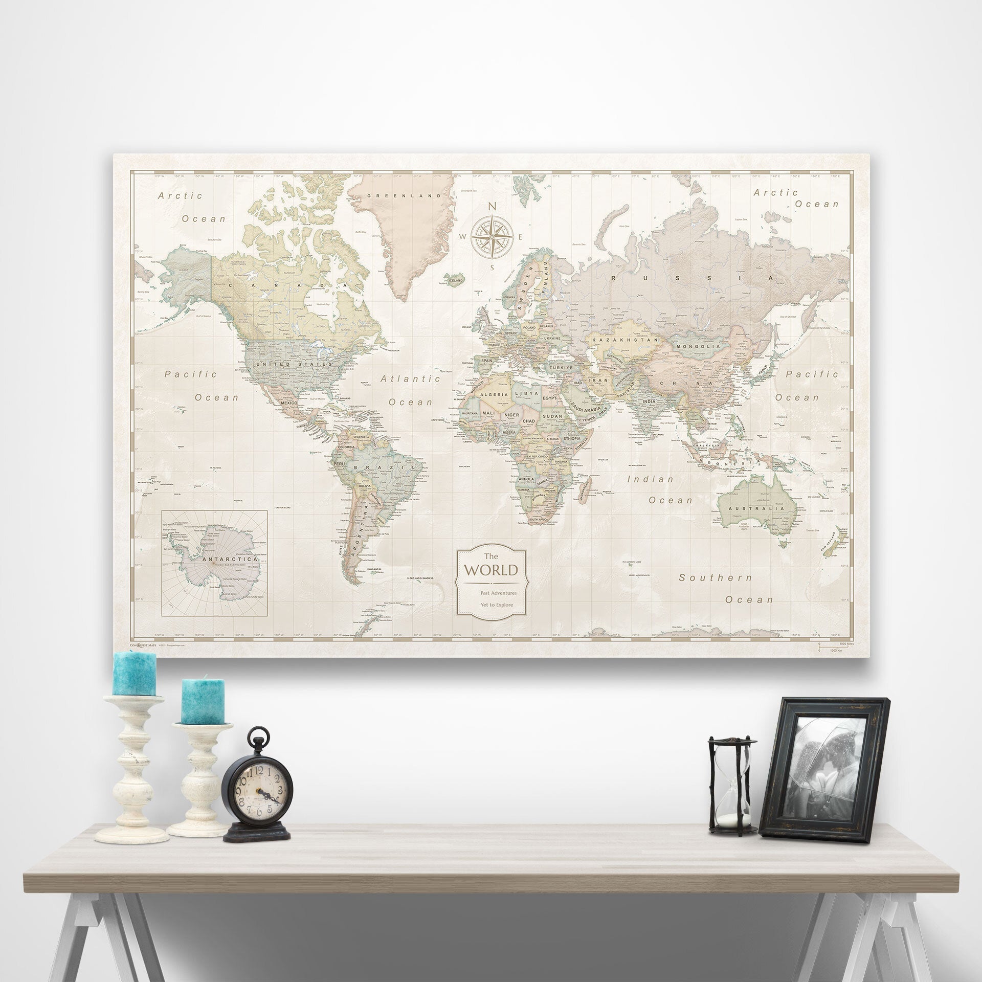 World Map Poster - Desert Sunrise CM Poster