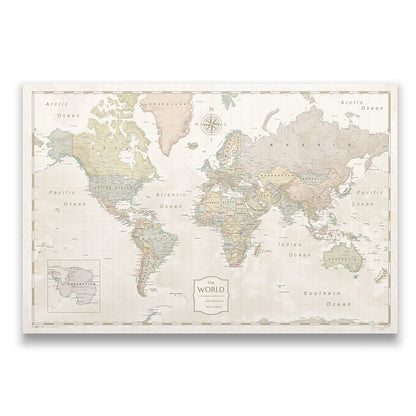 Push Pin World Map (Pin Board) - Desert Sunrise CM Pin Board