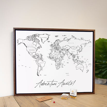 Mini World Map - Fine Line Bundle CM Pin Board