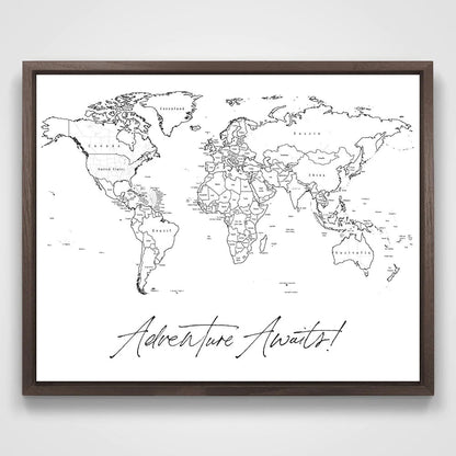 Mini World Map - Fine Line Bundle CM Pin Board