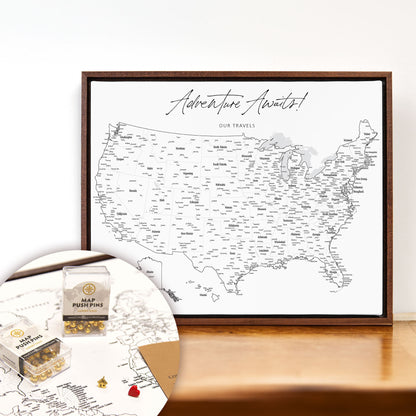 Mini USA Map - Fine Line Bundle (Adventures Awaits!)