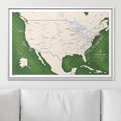 Push Pin USA Golf Map (Pin Board)