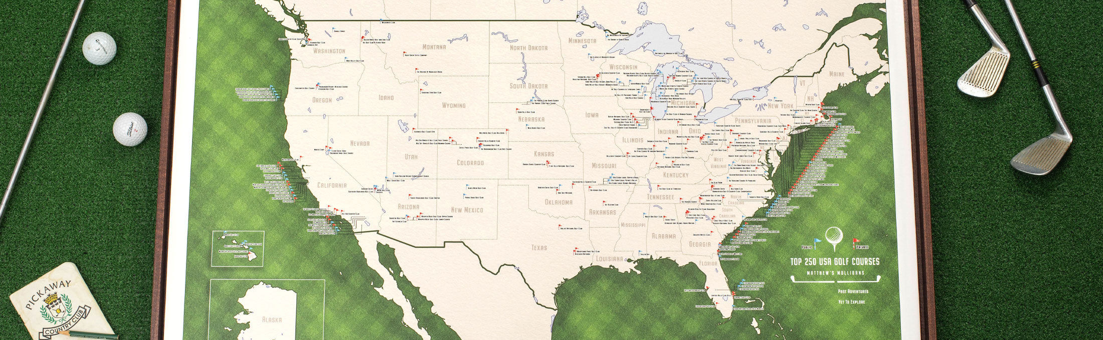 Golf Push Pin Maps