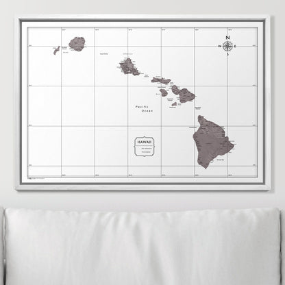 Push Pin Hawaii Map (Pin Board) - Dark Brown Color Splash CM Pin Board