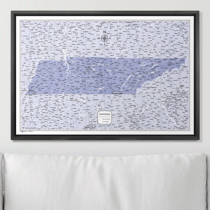 Push Pin Tennessee Map (Pin Board) - Purple Color Splash CM Pin Board