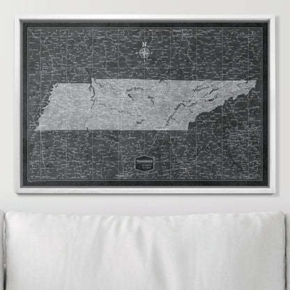 Push Pin Tennessee Map (Pin Board) - Modern Slate CM Pin Board