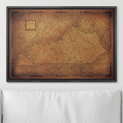 Push Pin Kentucky Map (Pin Board) - Golden Aged CM Pin Board