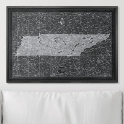 Push Pin Tennessee Map (Pin Board) - Modern Slate CM Pin Board