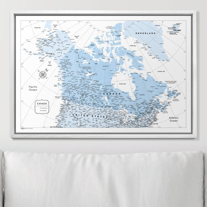 Push Pin Canada Map (Pin Board) - Light Blue Color Splash CM Pin Board