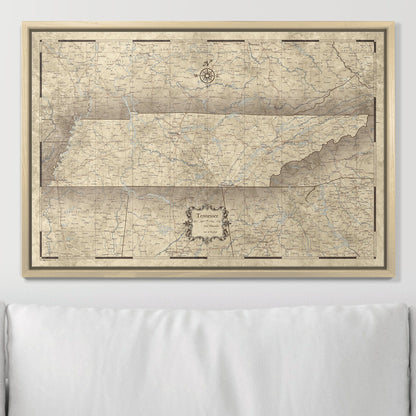 Push Pin Tennessee Map (Pin Board) - Rustic Vintage CM Pin Board