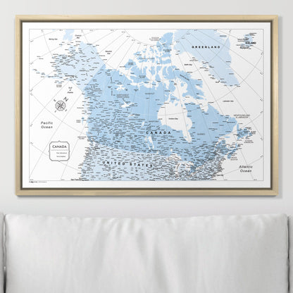 Push Pin Canada Map (Pin Board) - Light Blue Color Splash CM Pin Board