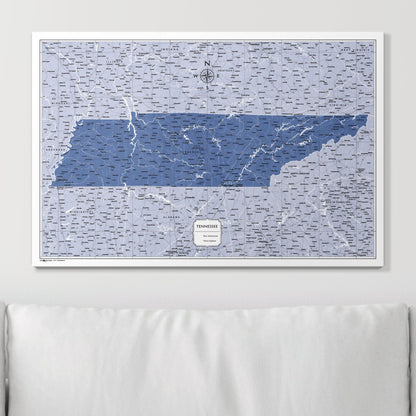 Push Pin Tennessee Map (Pin Board) - Navy Color Splash CM Pin Board