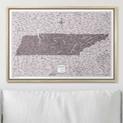 Push Pin Tennessee Map (Pin Board) - Dark Brown Color Splash CM Pin Board