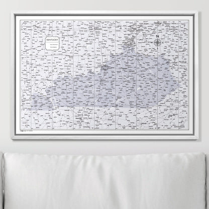 Push Pin Kentucky Map (Pin Board) - Light Gray Color Splash CM Pin Board