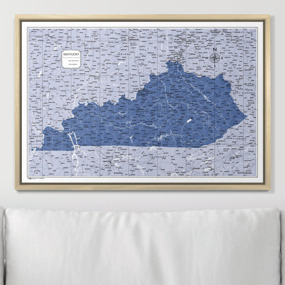 Push Pin Kentucky Map (Pin Board) - Navy Color Splash CM Pin Board