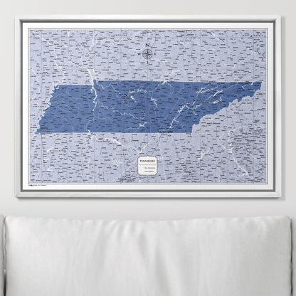 Push Pin Tennessee Map (Pin Board) - Navy Color Splash CM Pin Board