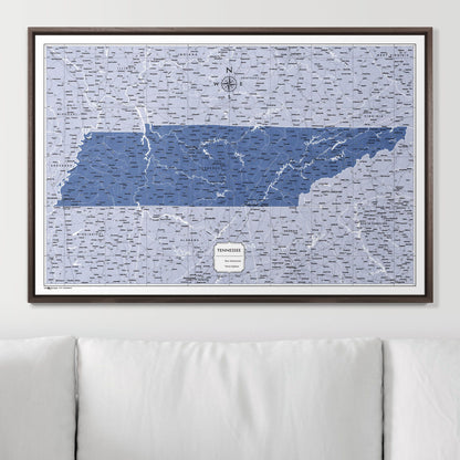 Push Pin Tennessee Map (Pin Board) - Navy Color Splash CM Pin Board