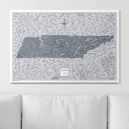 Push Pin Tennessee Map (Pin Board) - Dark Gray Color Splash CM Pin Board