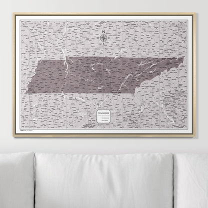 Push Pin Tennessee Map (Pin Board) - Dark Brown Color Splash CM Pin Board