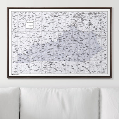 Push Pin Kentucky Map (Pin Board) - Light Gray Color Splash CM Pin Board