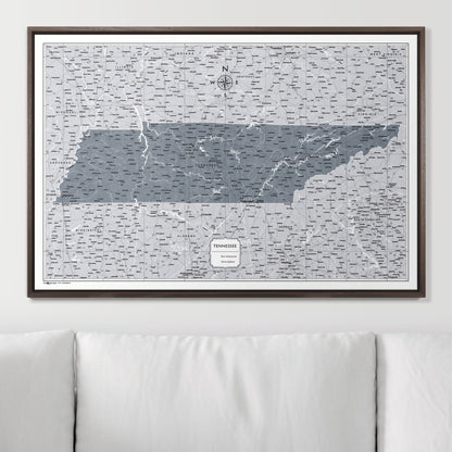 Push Pin Tennessee Map (Pin Board) - Dark Gray Color Splash CM Pin Board