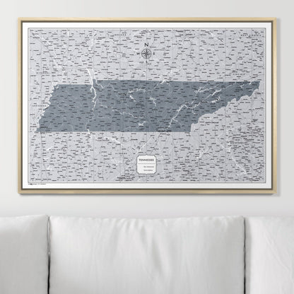 Push Pin Tennessee Map (Pin Board) - Dark Gray Color Splash CM Pin Board