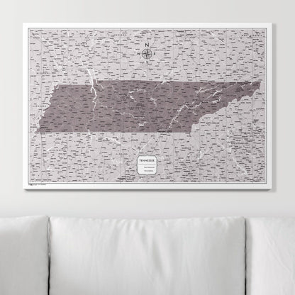 Push Pin Tennessee Map (Pin Board) - Dark Brown Color Splash CM Pin Board