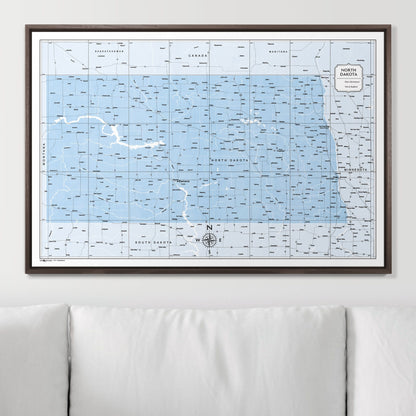 Push Pin North Dakota Map (Pin Board) - Light Blue Color Splash CM Pin Board