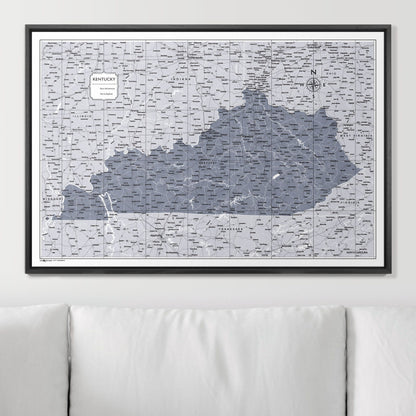 Push Pin Kentucky Map (Pin Board) - Dark Gray Color Splash CM Pin Board