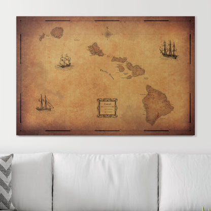 Push Pin Hawaii Map (Pin Board) - Golden Aged CM Pin Board