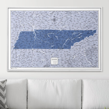 Push Pin Tennessee Map (Pin Board) - Navy Color Splash CM Pin Board