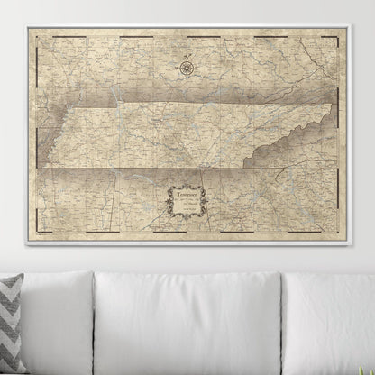 Push Pin Tennessee Map (Pin Board) - Rustic Vintage CM Pin Board