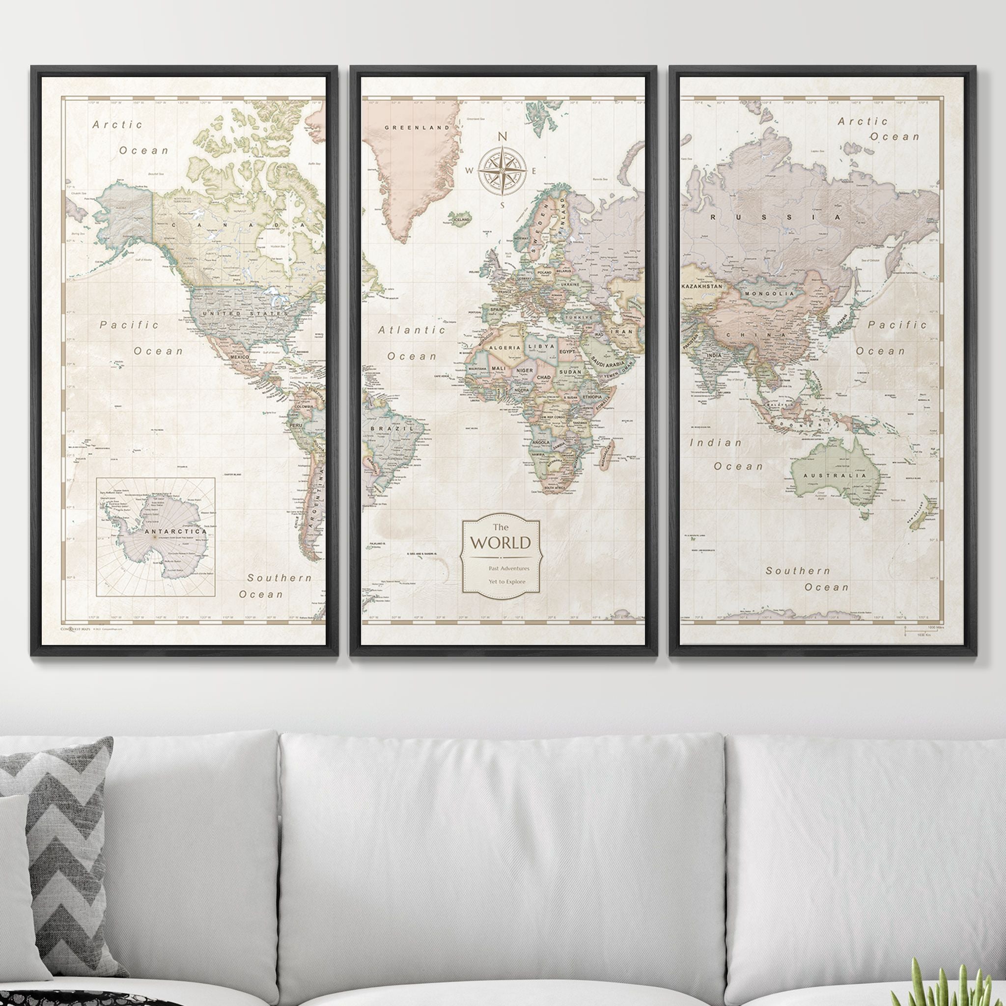 Push Pin World Map (Pin Board) - Desert Sunrise CM Pin Board