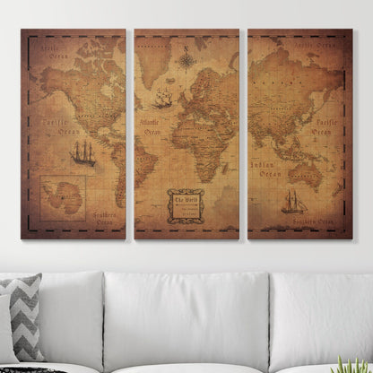 Push Pin World Map (Pin Board) - Golden Aged CM Pin Board