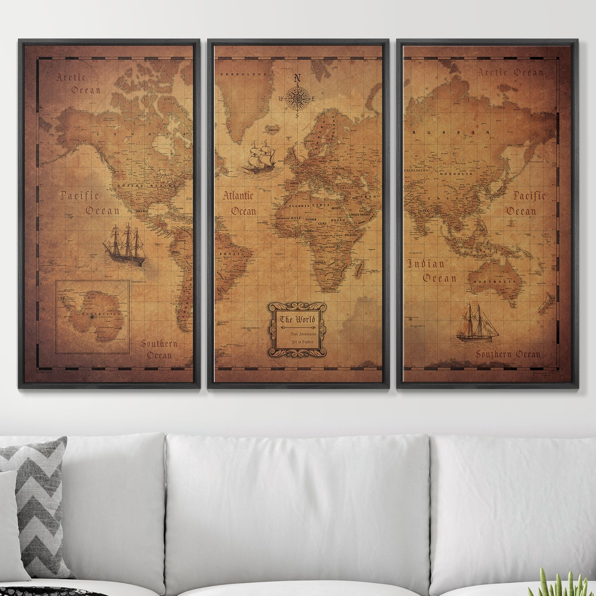 Push Pin World Map (Pin Board) - Golden Aged CM Pin Board