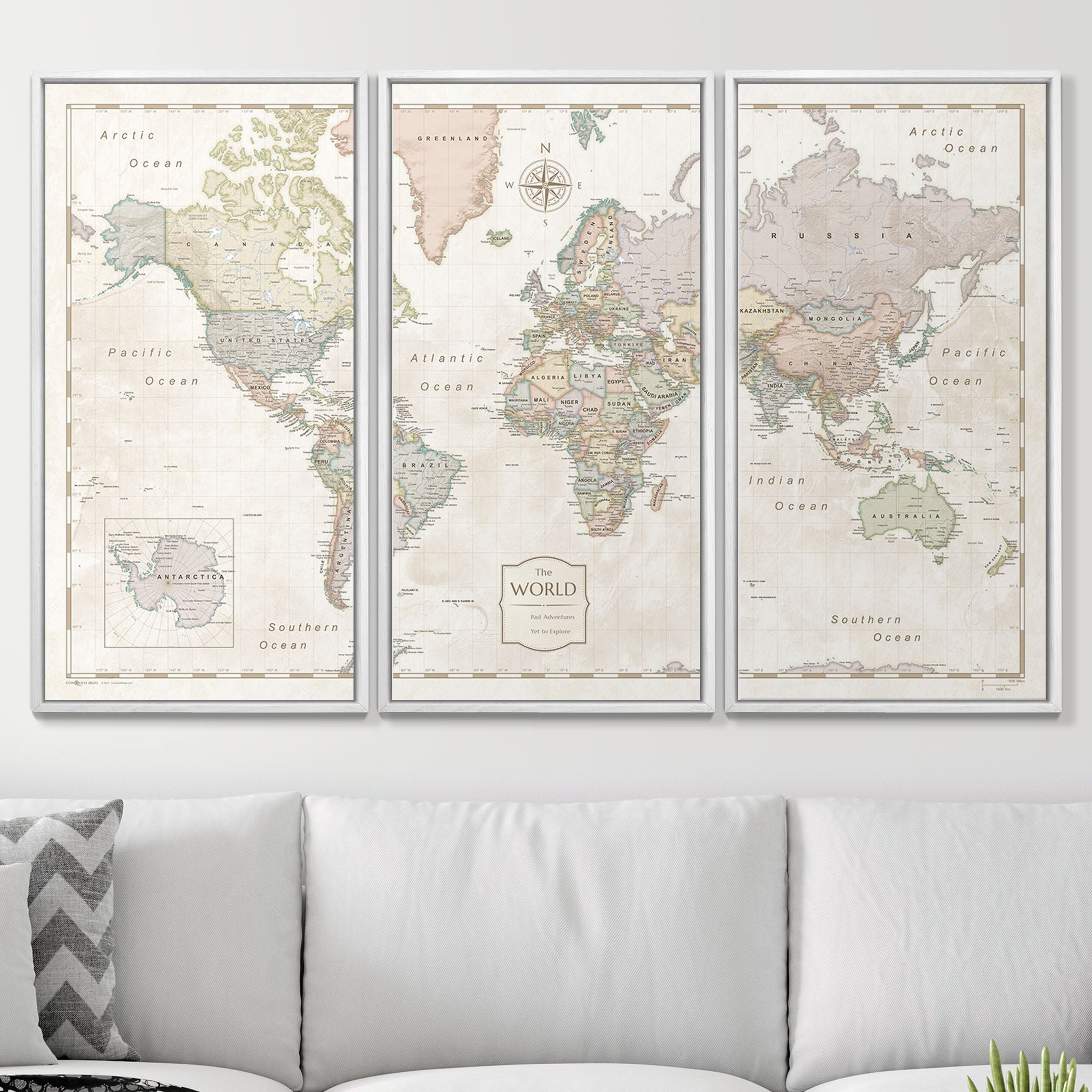 Push Pin World Map (Pin Board) - Desert Sunrise CM Pin Board