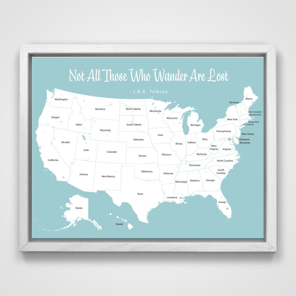 Push Pin Mini USA Map - Prism Color Series CM Pin Board