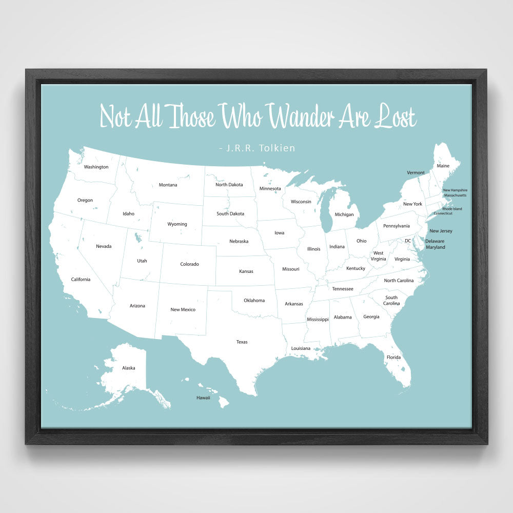 Push Pin Mini USA Map - Prism Color Series CM Pin Board