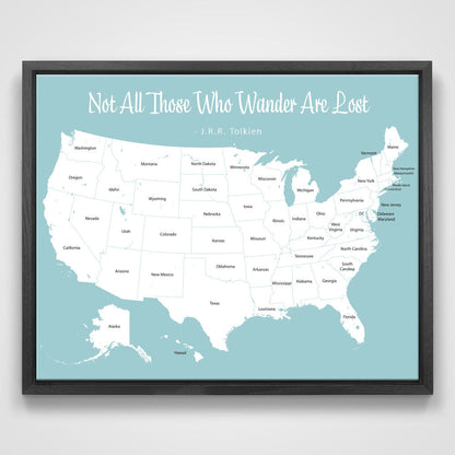 Push Pin Mini USA Map - Prism Color Series CM Pin Board