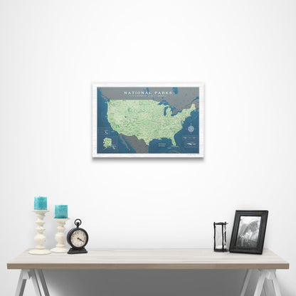 National Parks Map Poster CM Poster