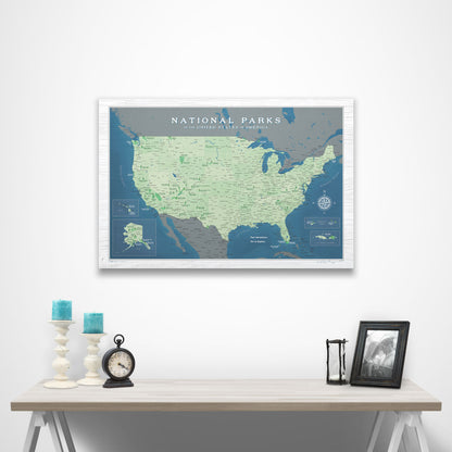 National Parks Map Poster CM Poster