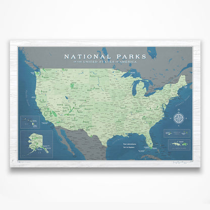 National Parks Map Poster CM Poster