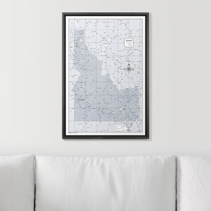 Push Pin Idaho Map (Pin Board) - Light Gray Color Splash CM Pin Board