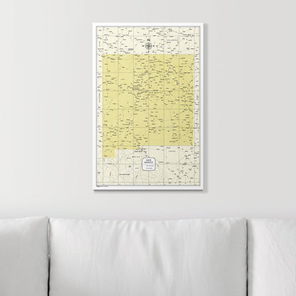 Push Pin New Mexico Map (Pin Board) - Yellow Color Splash CM Pin Board